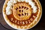 Pie celebrating Pi Day with numbers.
