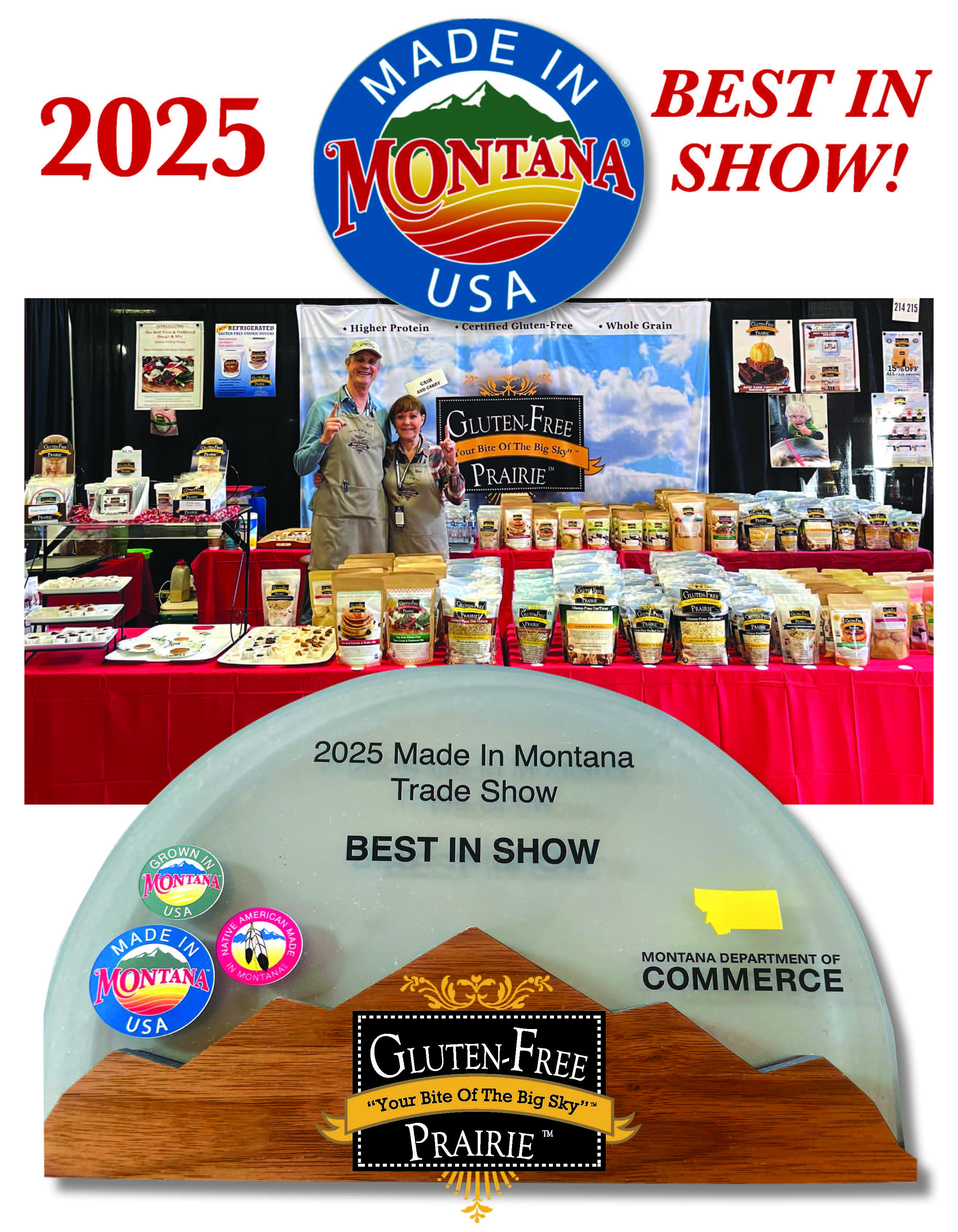 Gluten-Free Prairie wins Best in Show at 2025 Made In Montana Trade Show.