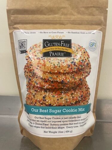 QR code with Gluten-Free Prairie logo and 'Scan Me' prompt.