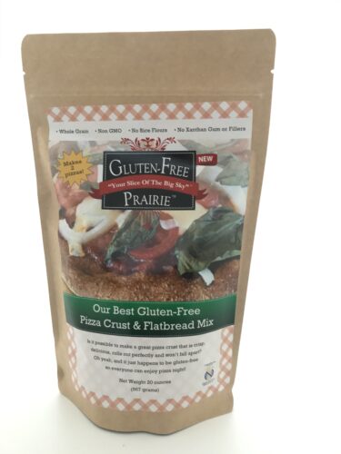 Package of gluten-free pizza crust and flatbread mix from King Arthur Baking Company.